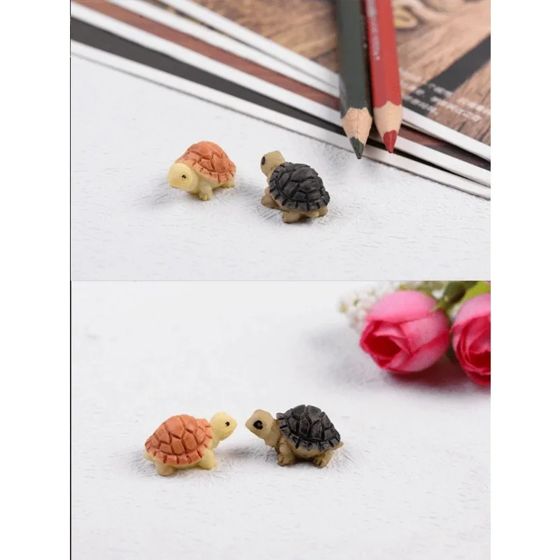 2pcs/set Fish Tank Decoration Simulation Turtle Aquarium Accessories Cute Resin Tortoise for Ornament  Aquarium Accessories