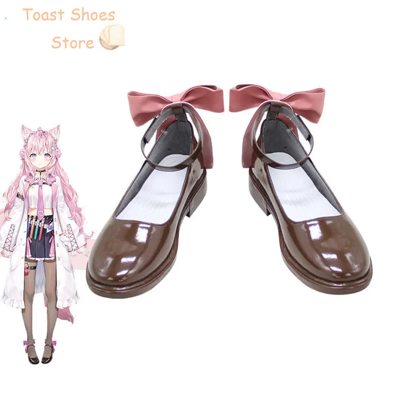 Hakui Koyori scarpe Cosplay Vtuber Cosplay scarpe in pelle PU stivali di carnevale di Halloween Prop Costume Prop