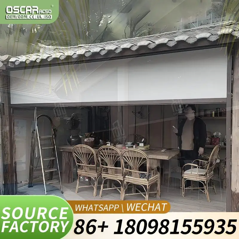 Outdoor Adjustable Louvered Pergola 10x13 Sun Shade for Beach Deck Backyard Rolling Blind