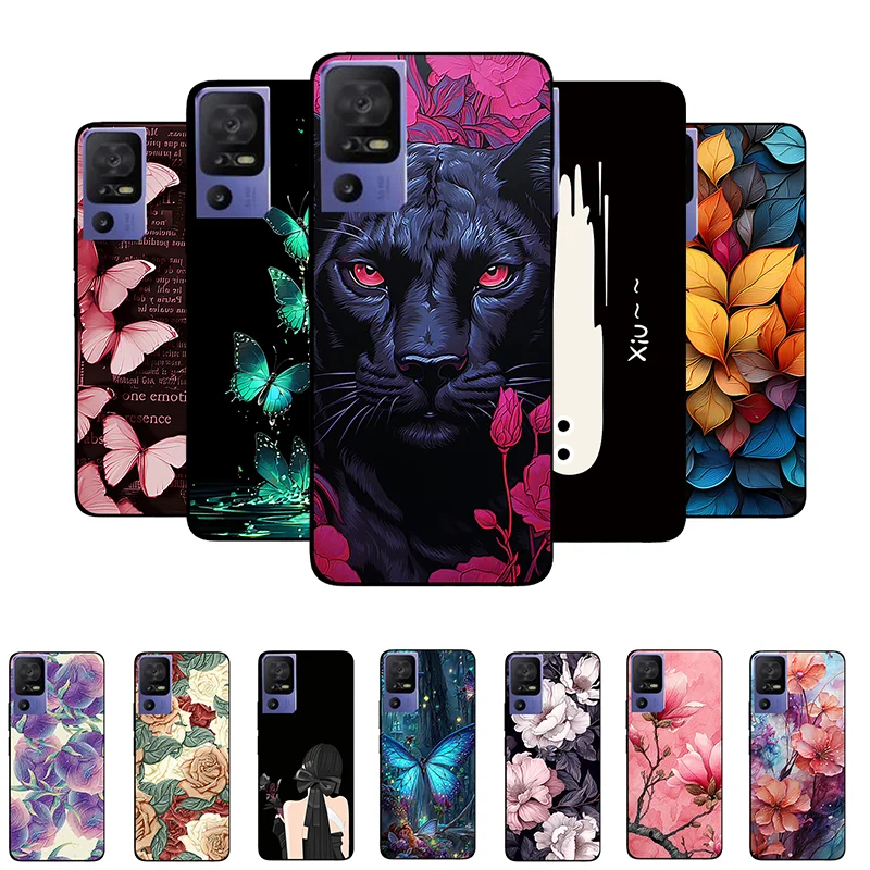 For TCL 40 SE Case 40SE Animal Soft TPU Protective Silicone Case for TCL 40 SE 6156A T610K T610E Back Cover TCL40SE Phone Case