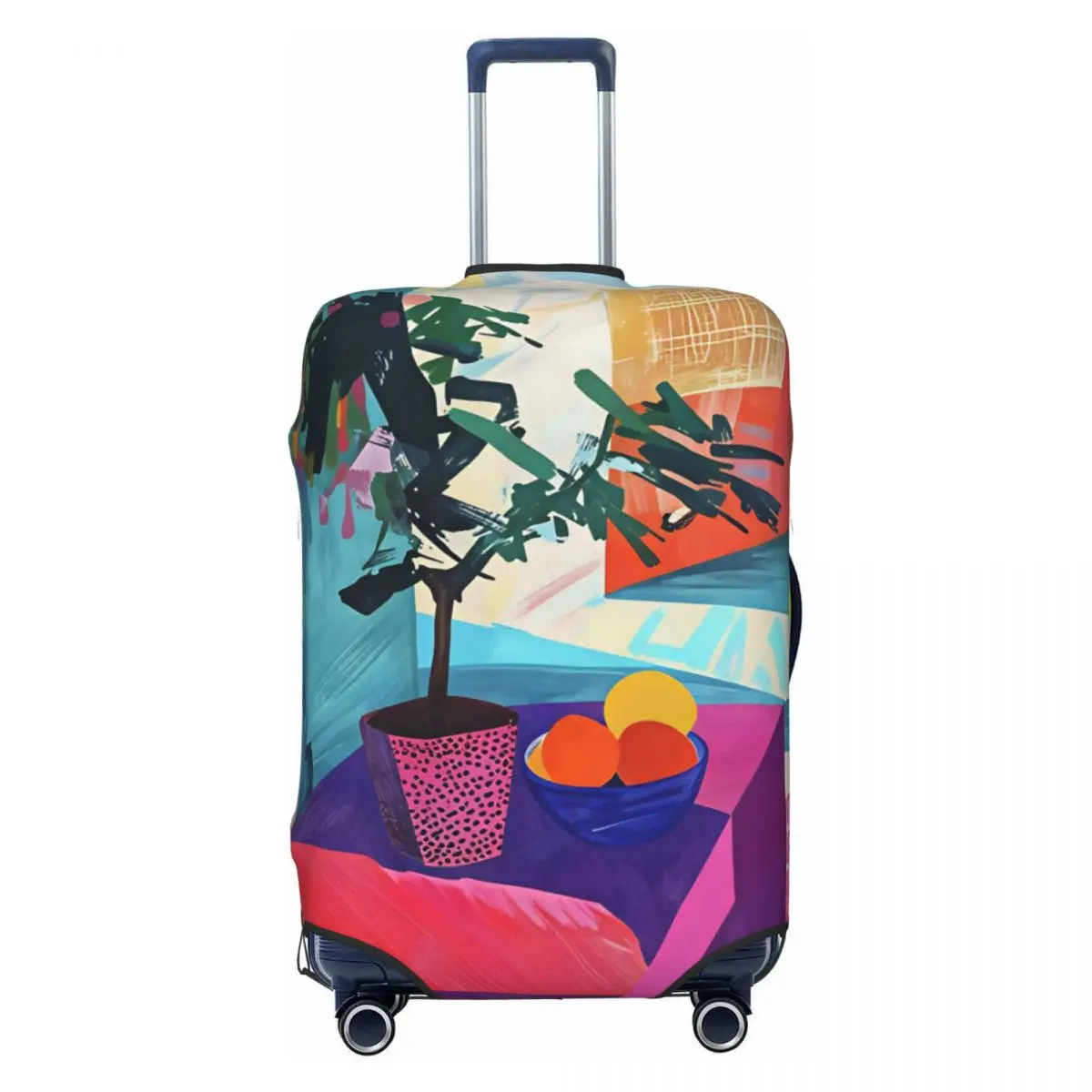 

David Hockney Art Poster Suitcase Cover Flight Elastic Luggage Accesories Cruise Trip Protector