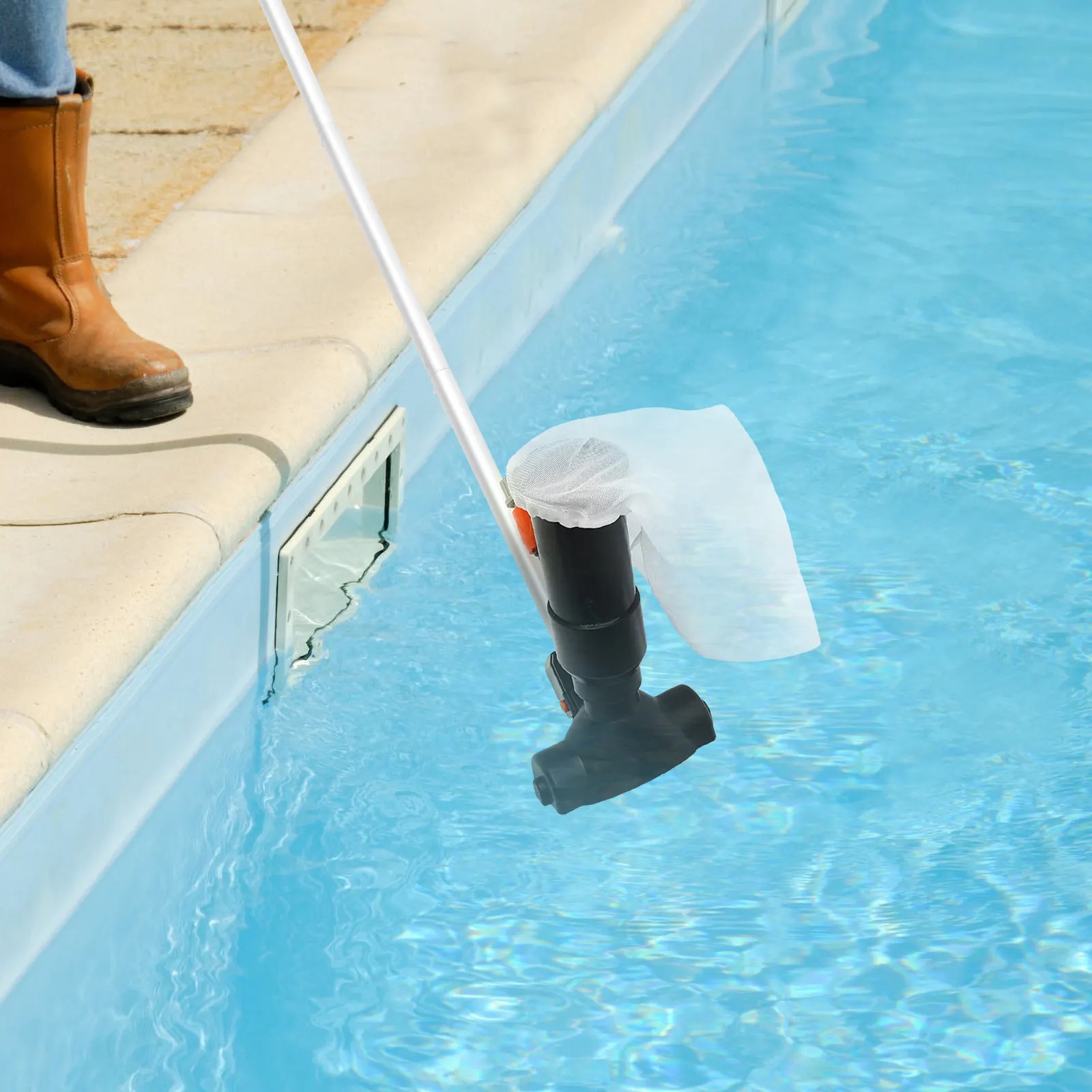 1Set Swimming Pool Vacuum Jet Cleaner Plastic Durable Pool Cleaning Equipment for Pools Ponds Fountains Hot Springs Underwater