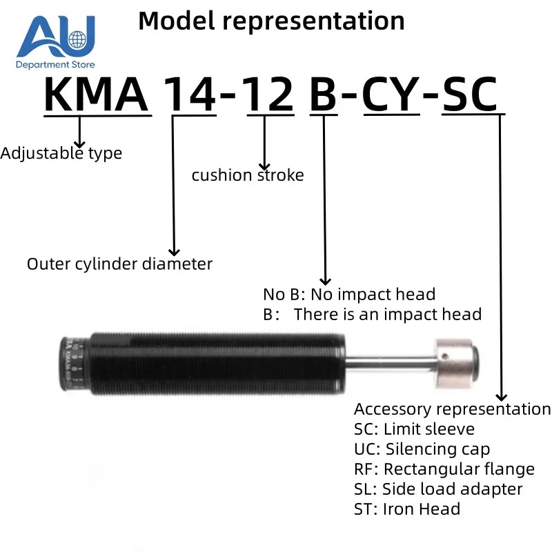 KMS08-06B-C KOBA type shock absorber hydraulic buffer KMS10-08B-C KMS12-10B-C KMS14-15B-C KMS20-20B-C KMS25-25B-C KMS36-50B-C-SC