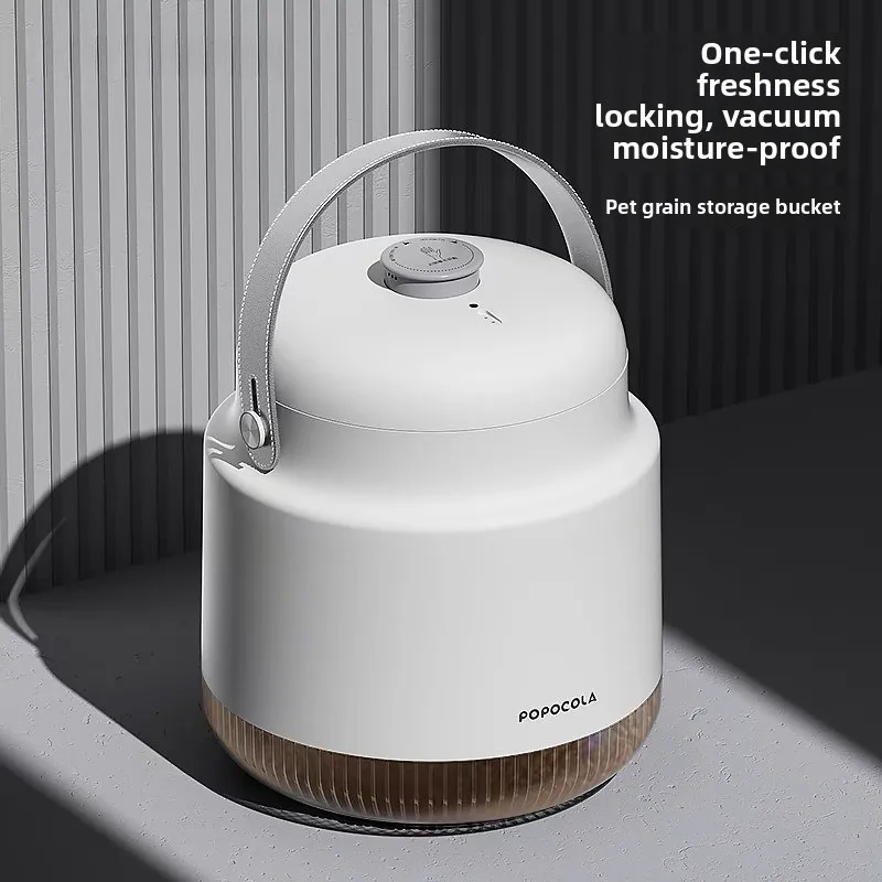 Intelligent Vacuum Grain Storage Bucket Cat Dog Food Pet Products Snack Freeze-dried Storage Buckets Sealed Moisture-proof Box