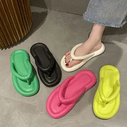 Multicolour Summer Platform Beach Flip Flops Women 2024 Comfort Soft Bottom Eva Slippers Woman Non Slip Slides Sandals