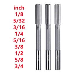 1/8 inch Machine Reamer H7 HSS 3/16 1/4 5/16 3/8 1/2 5/8 3/4 Straight Shank Chuck Milling Reamer 3.175mm-6.35mm-19.05mm Set