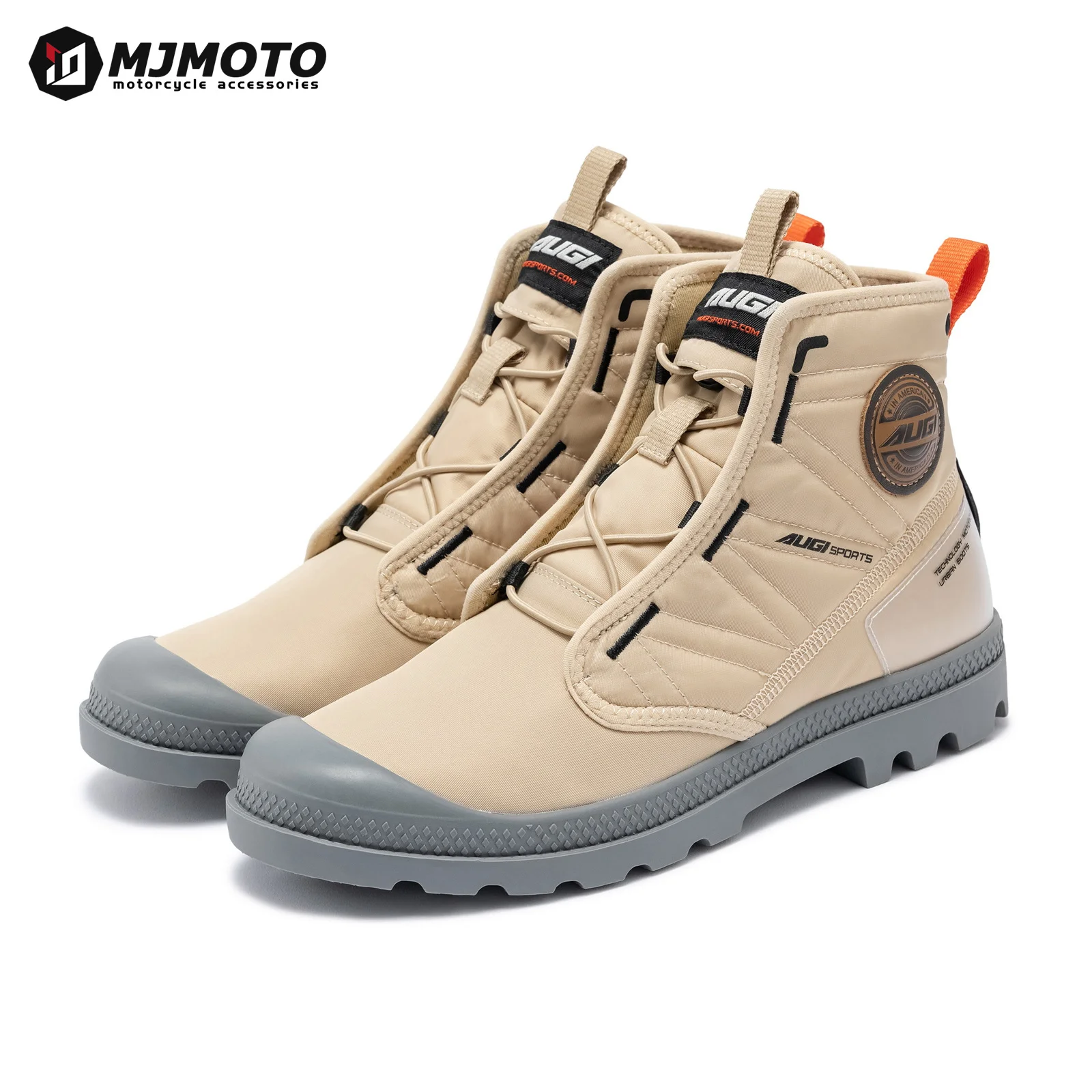 

Retro Men's Motorcycle Boots High Quality Canvas Casual Riding Shoes Wear-resistant Motorbike Boots Reflective Dirt Bike Boots