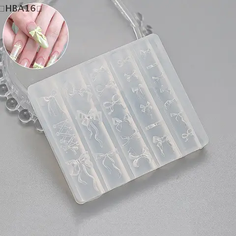 네일 실리콘 몰드 스탬프 재사용 가능한 네일 참 네일 도구 입체 장식 액세서리 릴리프 나비 데칼
