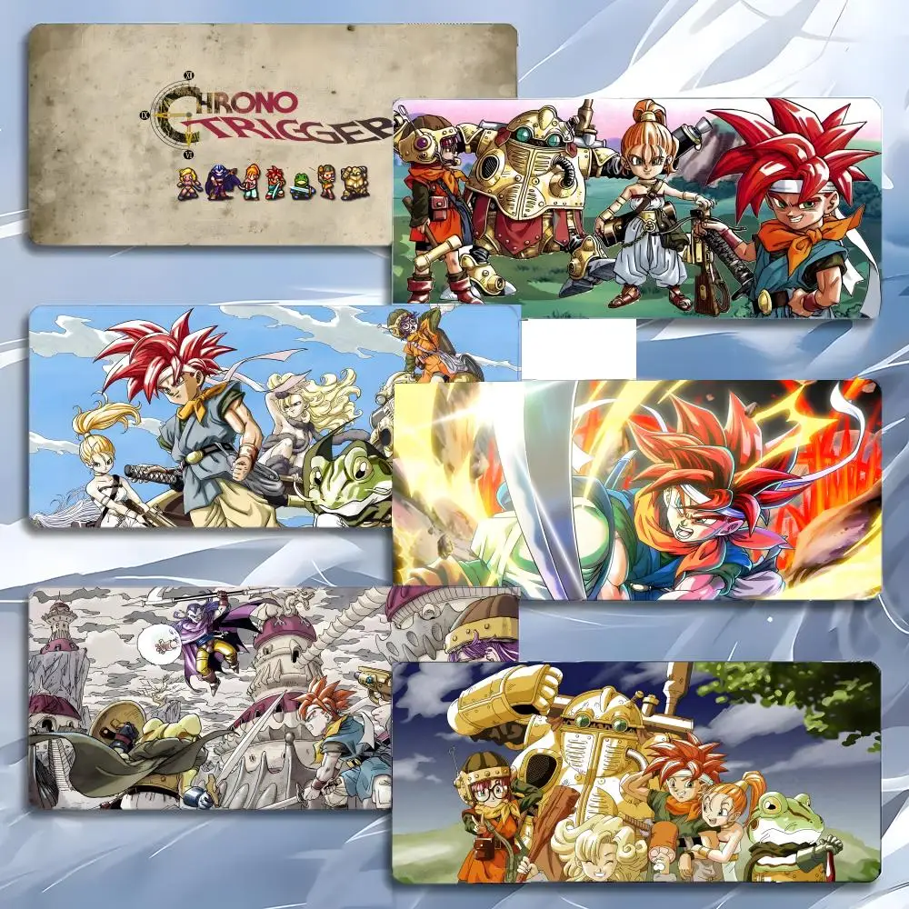 Alfombrilla de ratón clásica para juegos C-Chrono Trigger, alfombrilla grande para juegos LockEdge, alfombrilla gruesa para mesa de PC y escritorio