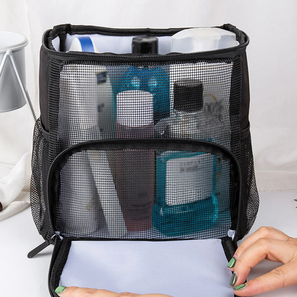 シャワーやバスルーム用の多目的バッグ,家の装飾用品を収納するためのメッシュシャワーオーガナイザー