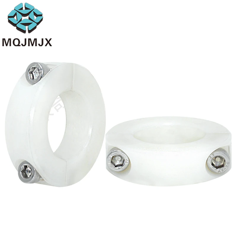 1pc POMF Nylon Shaft Locating Collar, Set Screw Lock Retaining Stop Ring, Thrust Spacer Bushing Separate Fixing Sleeve