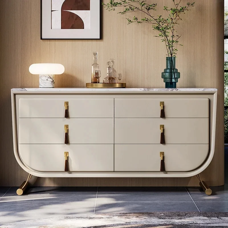 

Light luxury dining side cabinet Italian high-end TV cabinet storage entrance cabinet