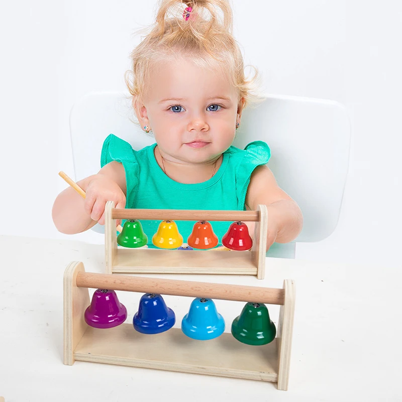 Musical Instrument Set Colorful 8-Note Hand Bell Children's Music Bells Toys  Baby Early Education Learning Toys Birthday Gifts