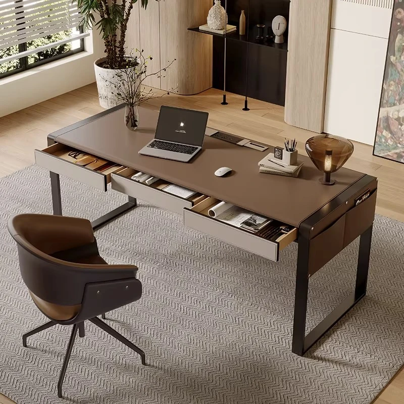 

Italian minimalism Room desks Computer desk room offices office desks and workstations study table Simple saddle leather desk