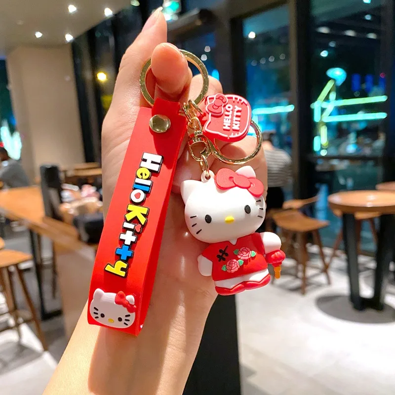Брелок с мультяшным бантом KT Cat, кулон, милая кукла Hello Kitty, рюкзак, брелок, подвеска, креативные автомобильные аксессуары, брелок