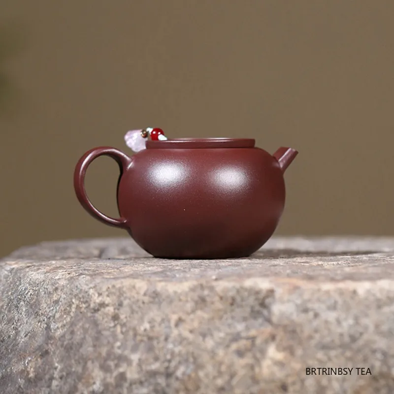 Yixing Handmade Purple Clay Teapot Cute Small Capacity Tea Pot Chinese Household Beauty Kettle Raw Ore Zisha Tea Set 100ml view 2