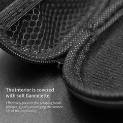 KZ Earphones Case Oval Shape Headphones Box Bag Travel Pocket Dust Proof Protection Holder with Zipper Headset
