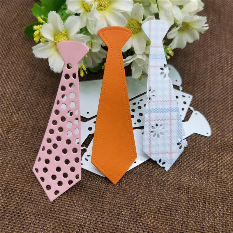 3 Pcs Necktie Frames Metal Cutting Dies Stencils For DIY Scrapbooking Decorative Embossing Handcraft Template