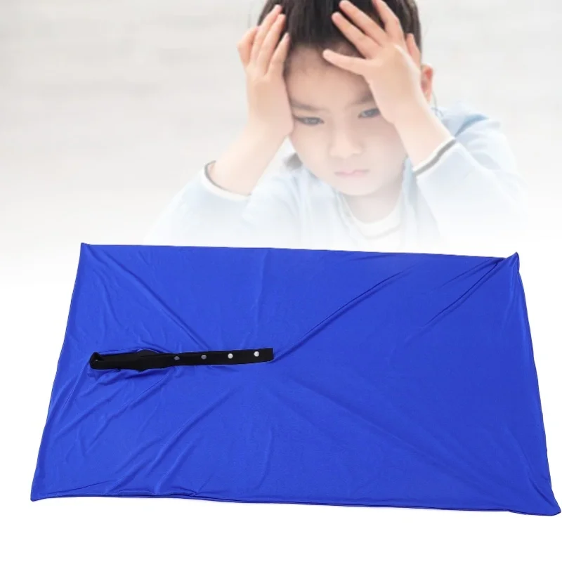 جورب حسي للجسم للأطفال، جوارب تدريب حسية، كيس حسي قابل للتنفس للأطفال، مقاس M أزرق