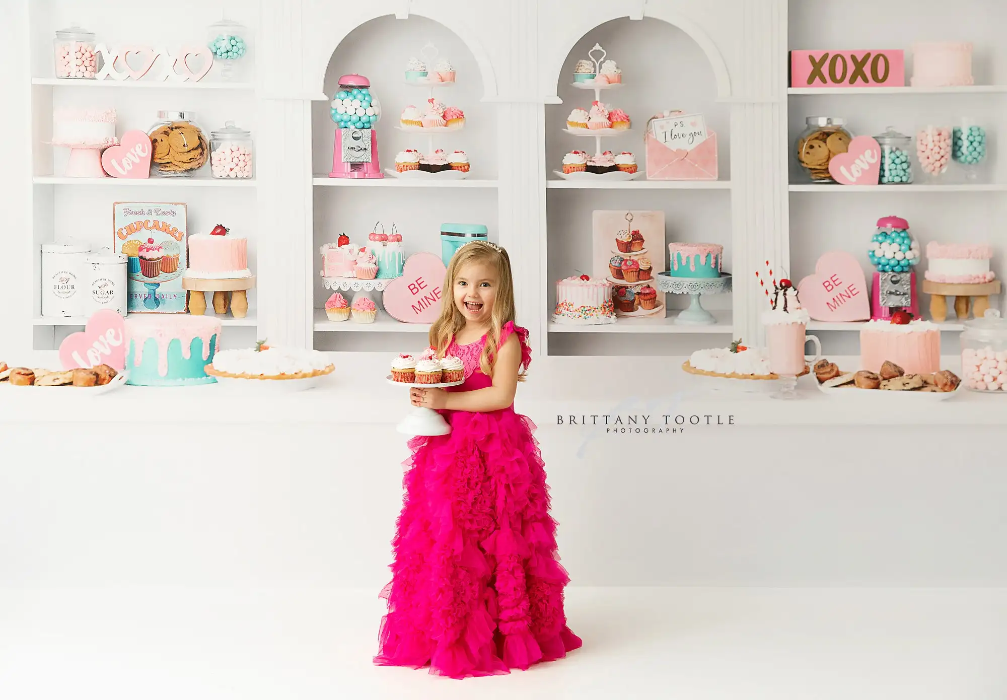 Happy Valentine's Day Backdrop Kids Cake Smash Photography Props Child Baby Adult Love Roses Photocall Studio Backgrounds