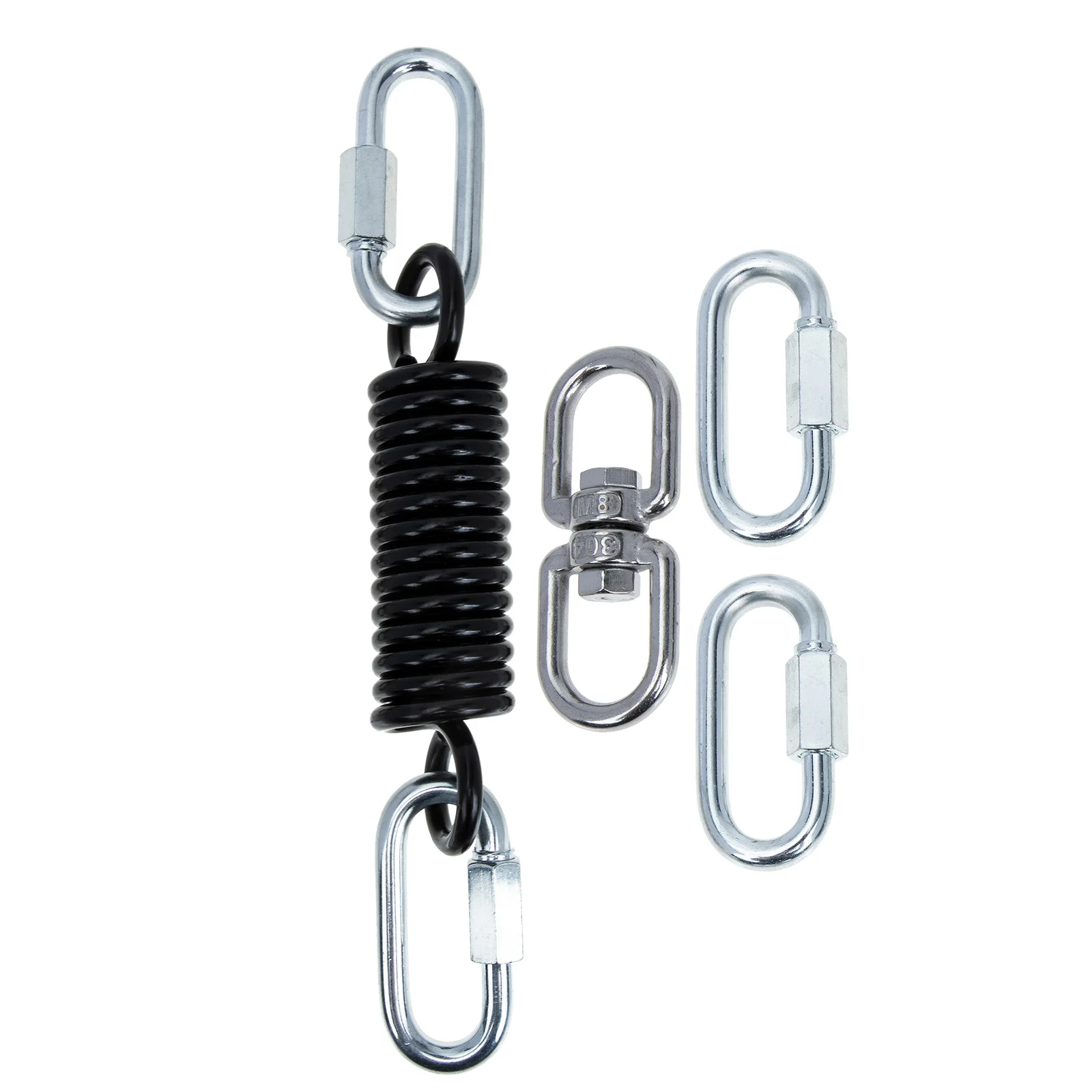 

Hammock Chair Spring Set 1Set Rotatable Adapter Ring Stable Steel Swing Spring Kit for Porch Hammock Aerial Yoga Outdoor Hanging