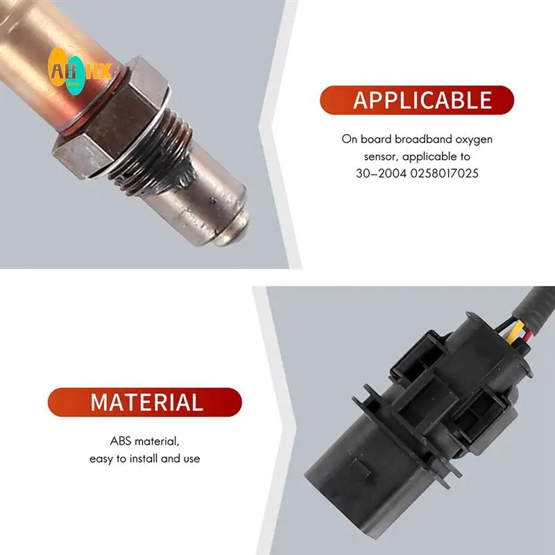 

ABHX-1 Piece LSU 4.9 5 Wire Wideband Air Fuel Ratio Oxygen Sensor Lambda Sensor Black Car Accessories For Ford 0258017