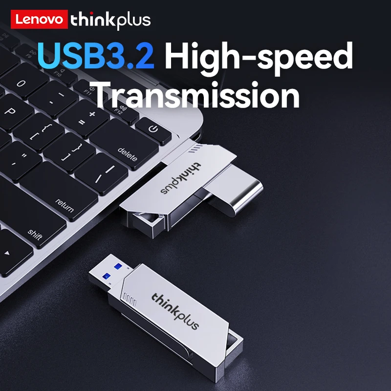 ThinkPlus dla Lenovo USB 3.2 PenDrive 64GB 128GB 256GB Pamięć flash USB 3.2 do telefonu, laptopa lub wersji większej