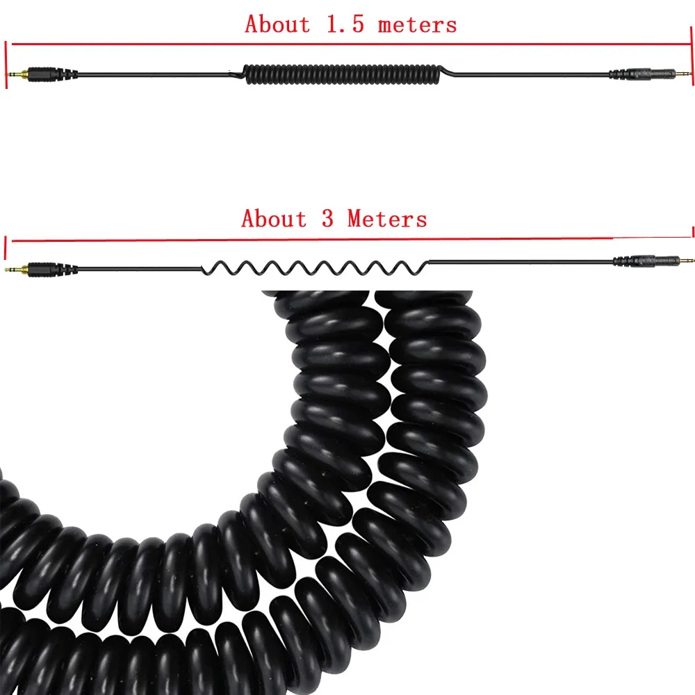 OFC Replacement Spring Coiled Aux Cable Extension Cord For Marshall Action Stanmor Woburn Kilburn Stockwell I II III Speaker