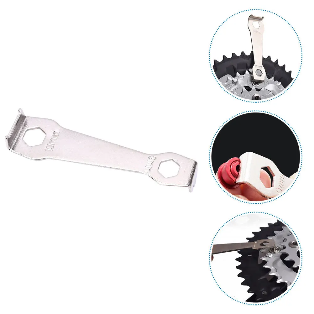 

2Pcs Bike Wrench Durable Crankset Dismantling Tool Labor Saving Plate Nail Fixer Chainring Bolt Spanner Bicycle Repair Supplies