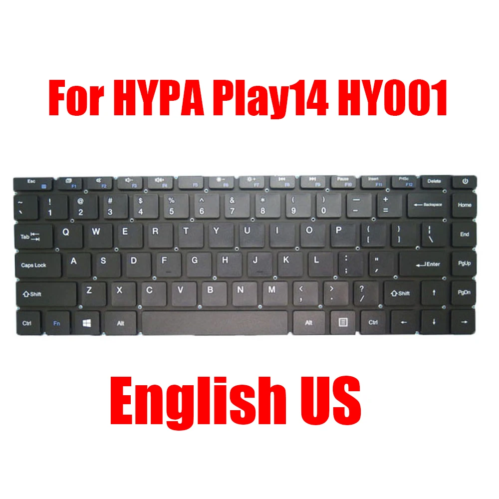 

Replacement Laptop Keyboard For HYPA Play14 HY001 English US Black Without Backlit New