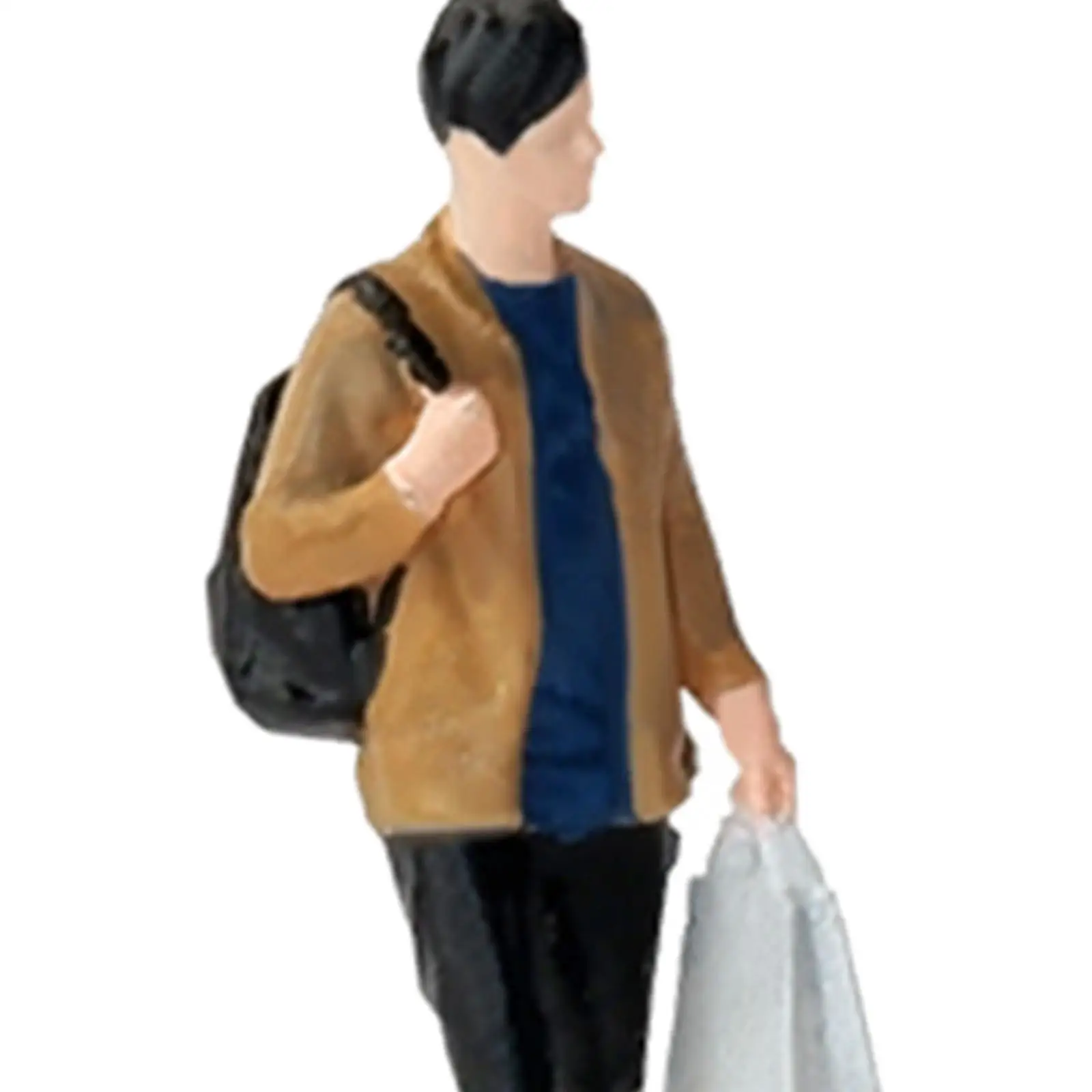 Figurina di personaggi realistici da collezione Decorazione da scrivania Modello di persone minuscole per la decorazione di oggetti di scena per fotografia di scene fai-da-te di case delle bambole