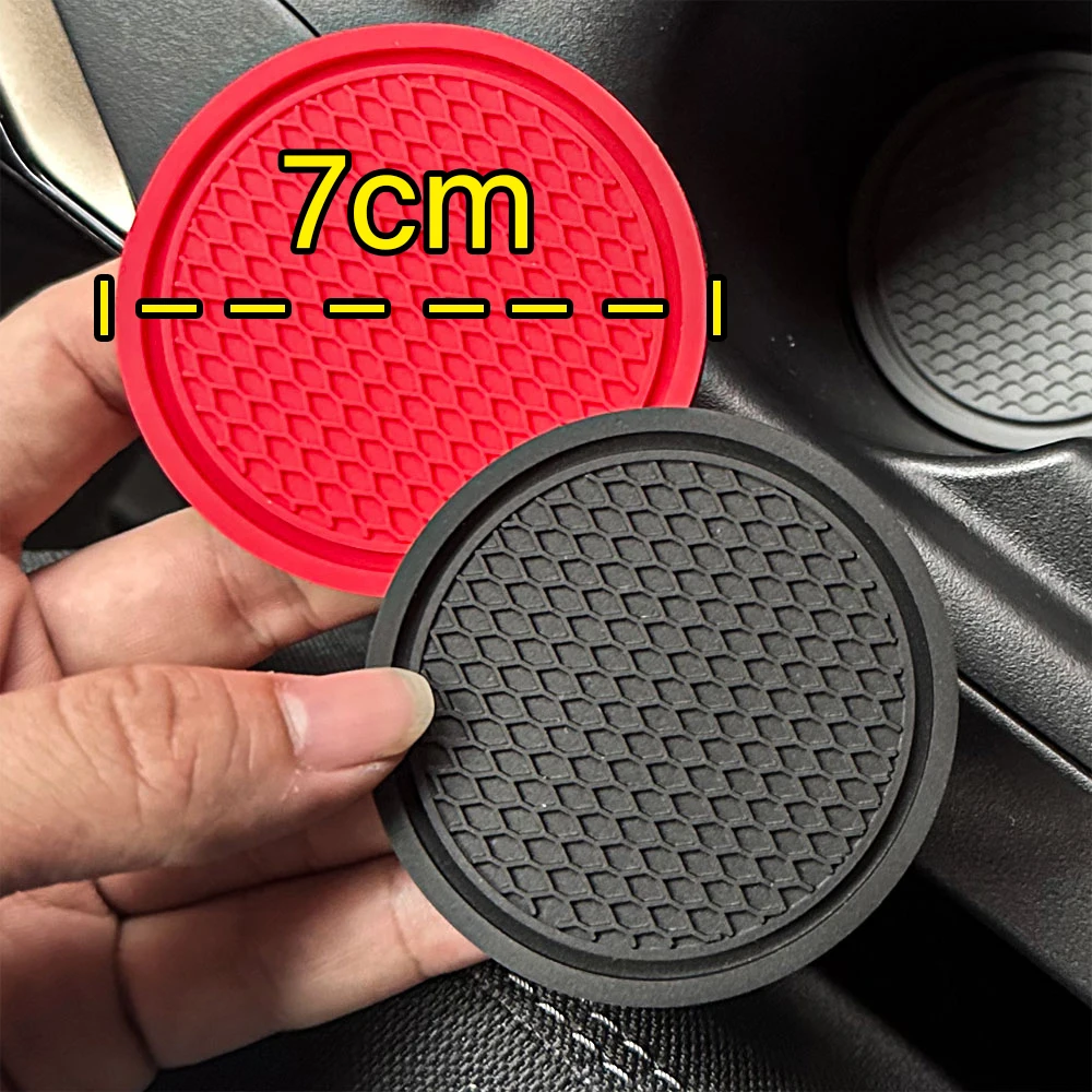 2pcs Black Car Auto Cup Holder Anti Slip Insert Coasters Pads Interior Accessories For Most Cups Accessories