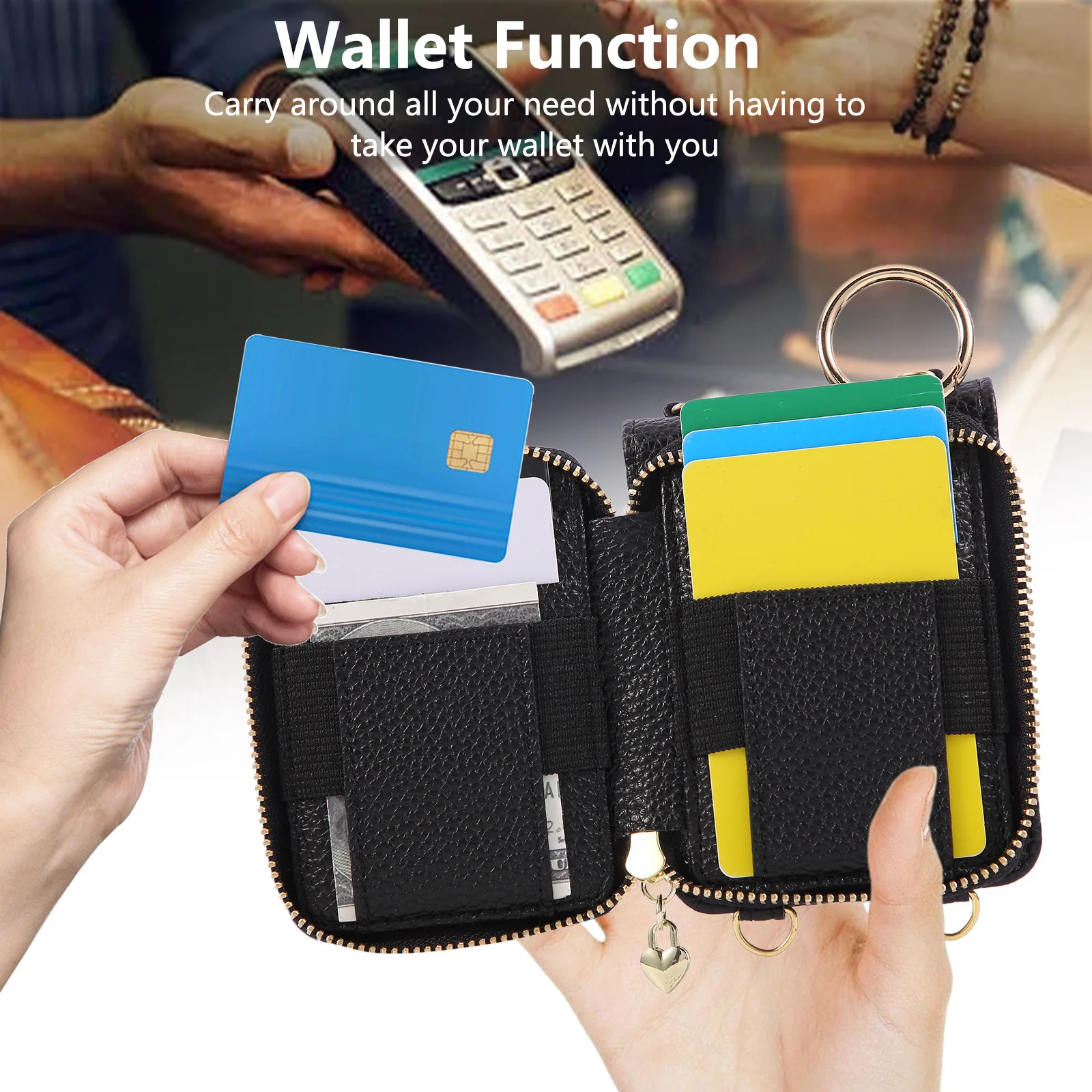 حافظة كروس جلدية عادية متعددة الوظائف لهاتف سامسونج جالاكسي Z Flip 7 FE Flip6 5 4 3 حزام طويل حلقة حامل بطاقة غطاء المحفظة #3