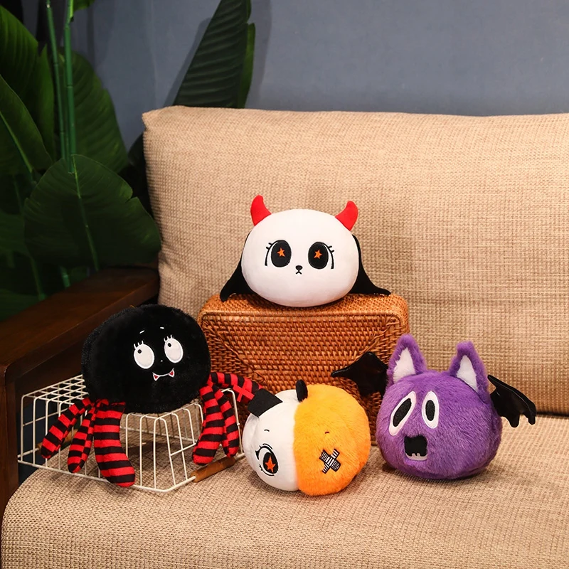 

Хэллоуин Тыква Призрак Плюшевые Куклы Каваи Мягкие Аниме Дьявол Паук Летучая Мышь Милая Вечеринка Праздничный Декор Опора для Детей Подарки