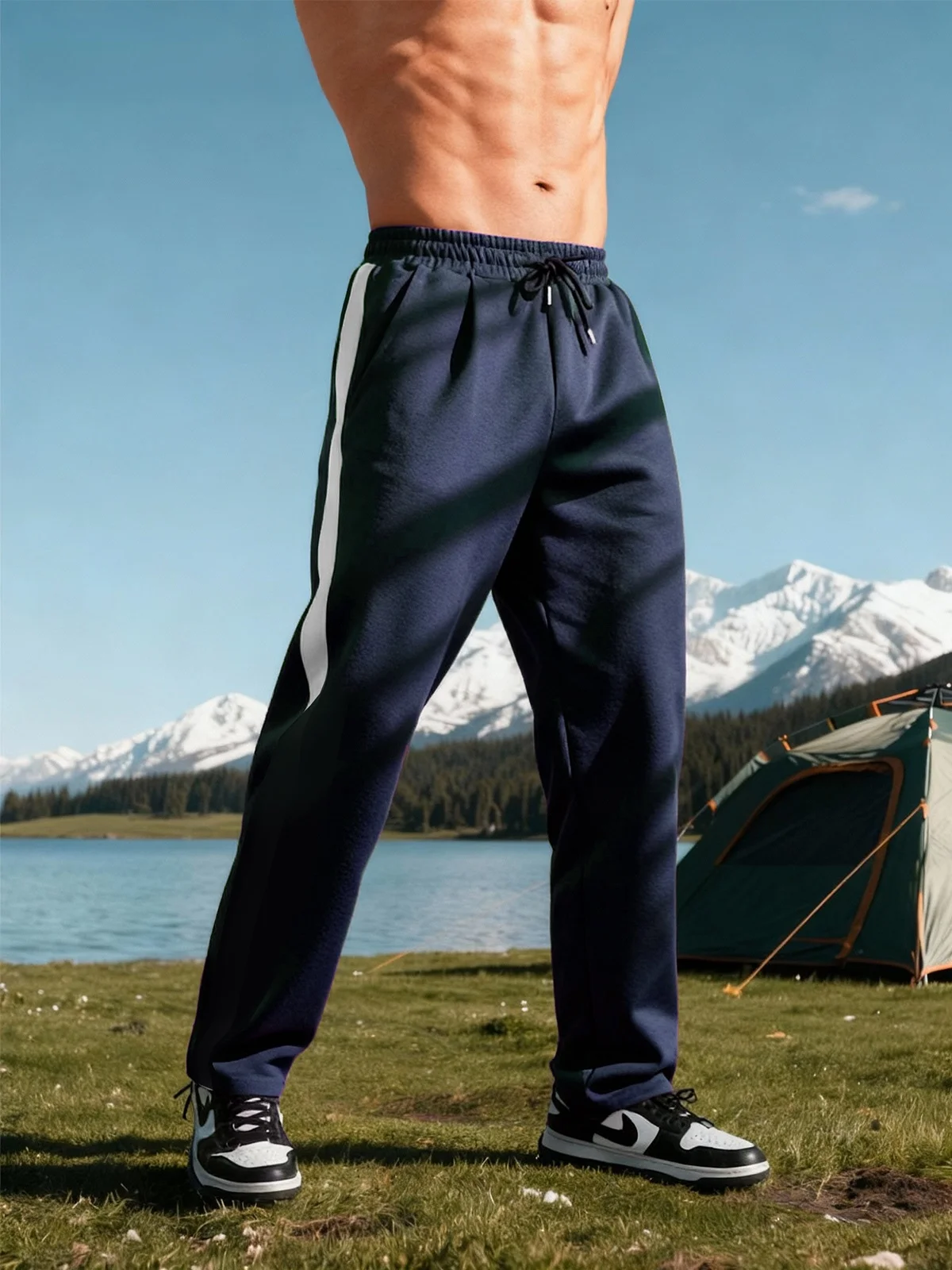 

Air Layer Sports Pants Men's Loose Long Trousers Fitness Running Casual Sweatpants Youthful Vitality Fashionable Brand