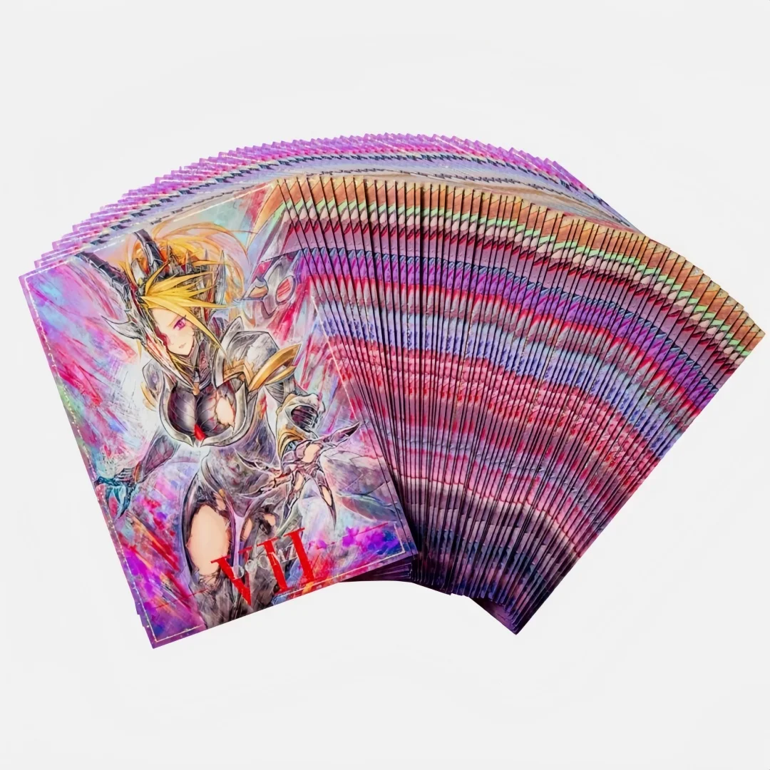

60pcs Yu-Gi-Oh! DoomZ VII Seven-Elara TCG Board Game Card Case PTCG OPCG 63x90mm Game Collection Card Protective Case Toy Gift