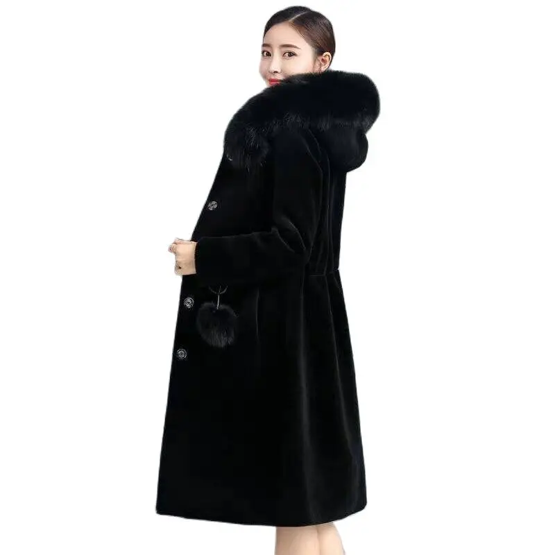 Women Parka Coat Can Wear High imitation fur Coats Cotton clothing warm jackets High Quality Big fur collar autumn Winter Jacket