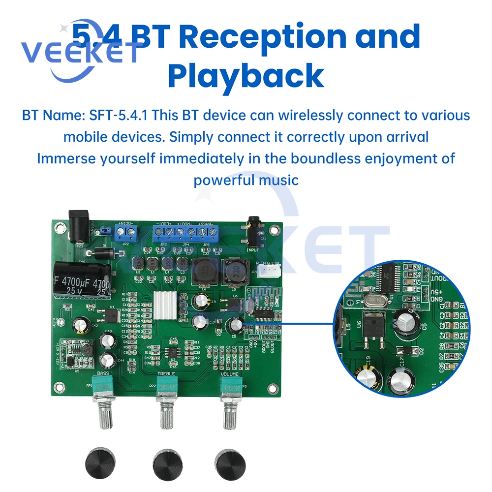 لوحة مضخم الصوت الرقمي بلوتوث 5.4 عالية الطاقة 2*15 واط + 30 واط وحدة مضخم الصوت لتضخيم الطاقة الصوتي #1
