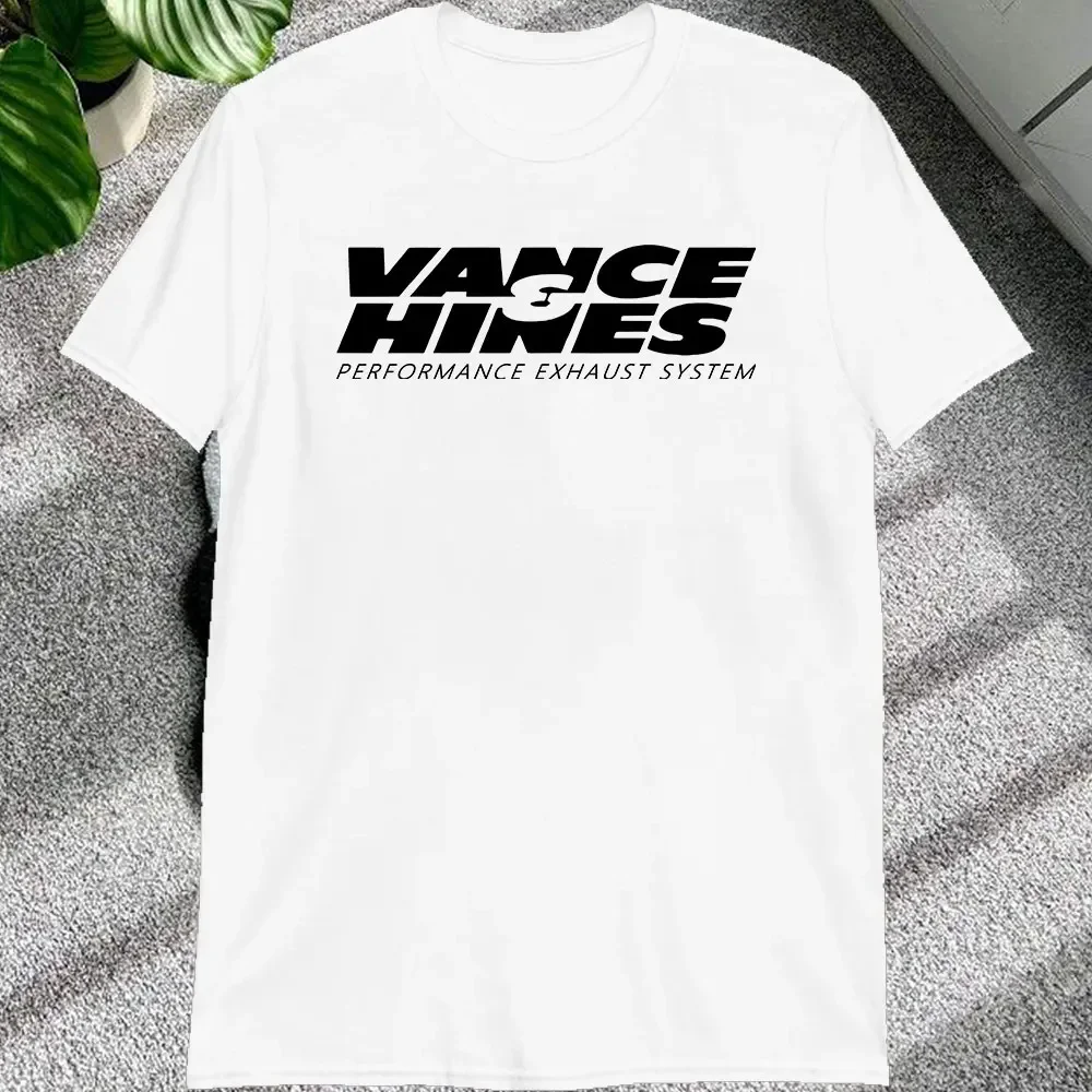 VANCE HINES Printed Fashion Man T-SHIRT Inspired Motorcycle Racing Exhaust Systems Male T Shirt Casual Loose Harajuku Soft Tees