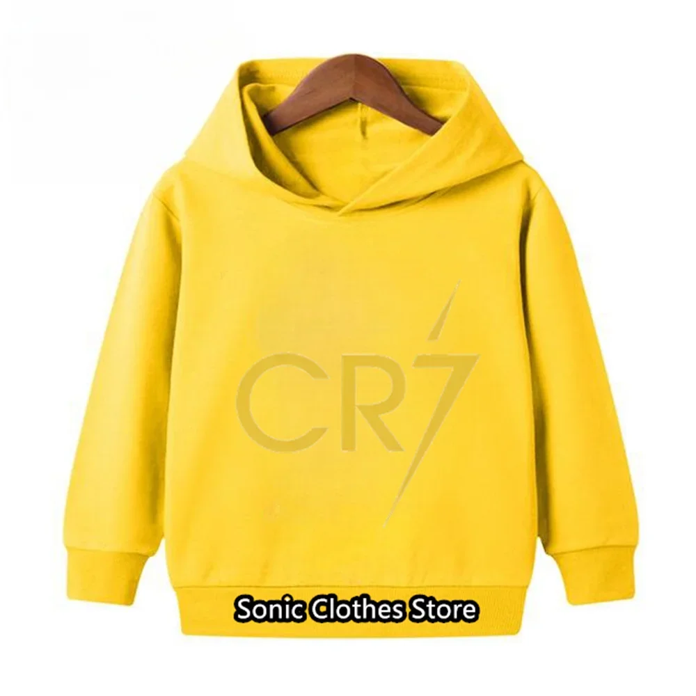 Football Star Ronaldo Hoodie Kids Clothes Boys Clothing Jersey Baby Girls Clothes CR7 Sweatshirt Children Marios Pokemon Tops