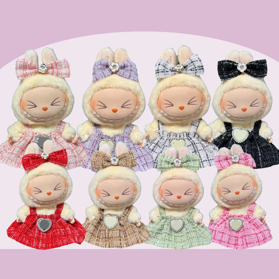 

Sweet Princess Labubu Doll Clothing Accessories Classic Dress Set 15-17cm Mini Doll Clothing Girl Children's Birthday Gift