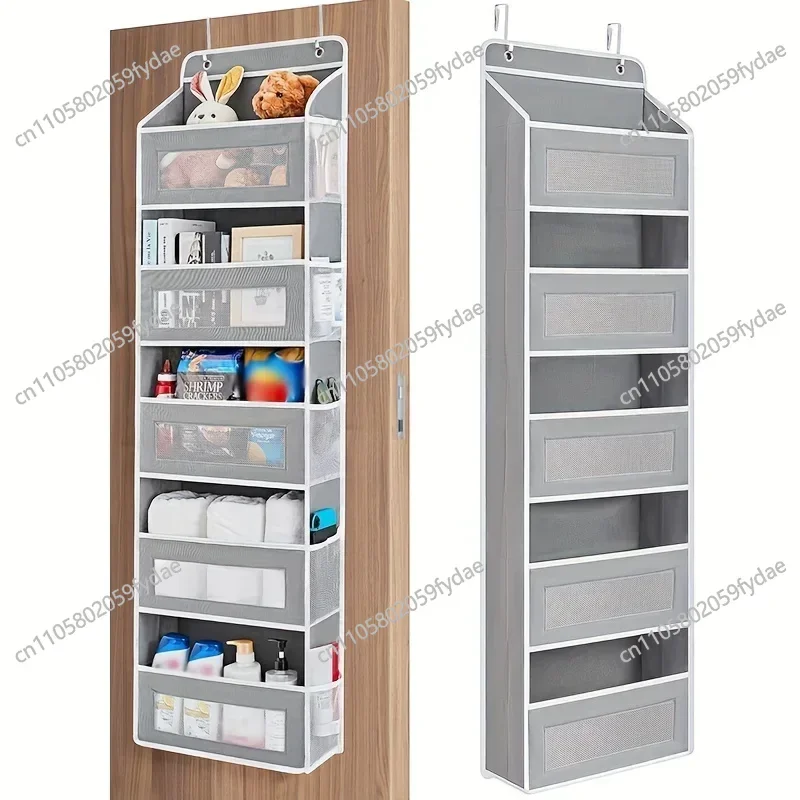 5-Shelf Hanging Storage Organizer - Behind Door, Anti-Tilt, 5 Large Capacity Pockets, Suitable for Bedroom, Bathroom