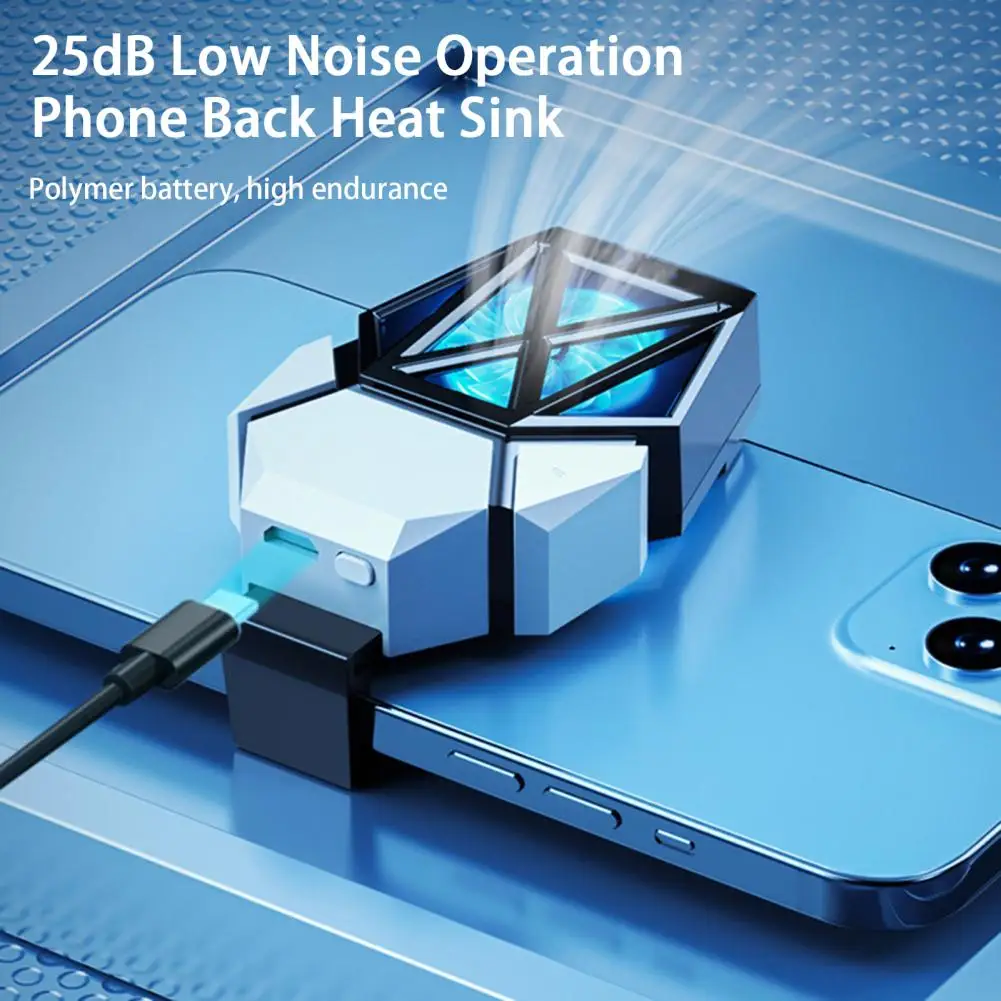 Phone Back Heat Sink  Helpful Game Cooler System Quick Cooling Fan  Rechargeable Mobile Phone Radiator