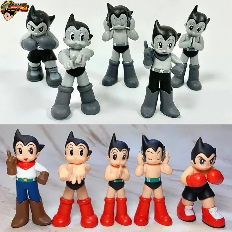 5 Styles 7cm Japanese Anime Q Astroboy Mighty Gk First Hand-made PVC Figure Peripheral Ornaments Model Children Christmas Gifts