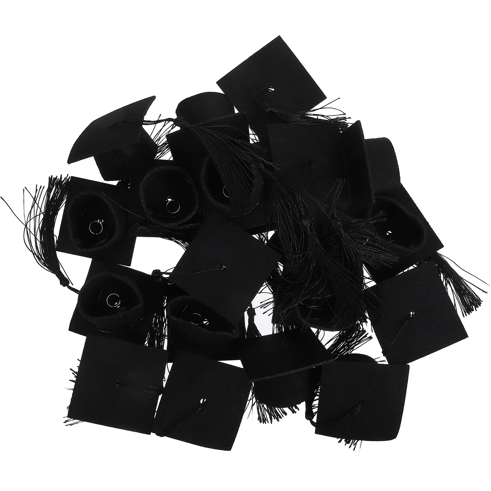 

20pcs Mini Graduation Hat Covers Wine Bottle Topper Graduation Party Favors Water Bottle Toppers Kitchen Bar Accessories