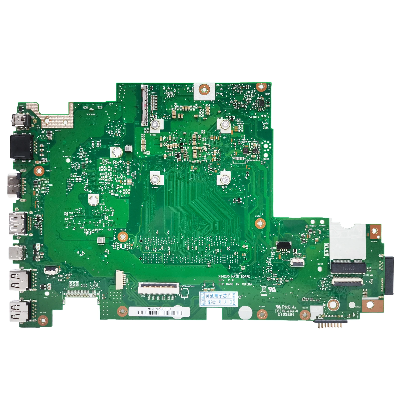 X542UN Moederbord Voor ASUS X542UA X542UR X542UQ X542URR X542UF X542URV Laptop Moederbord Met CPU i3 i5 i7 7e/8e Gen 930/940MX