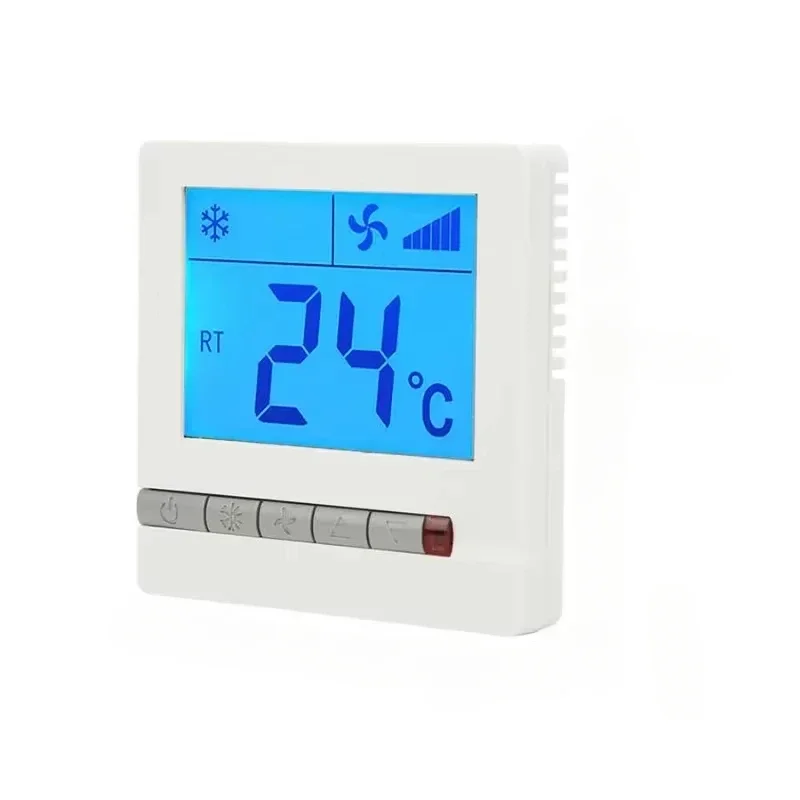 New 10A LCD Digital for Air Conditioning Delayed Compressor Protection Fan Coil Thermostat Thermostat Temperature Control