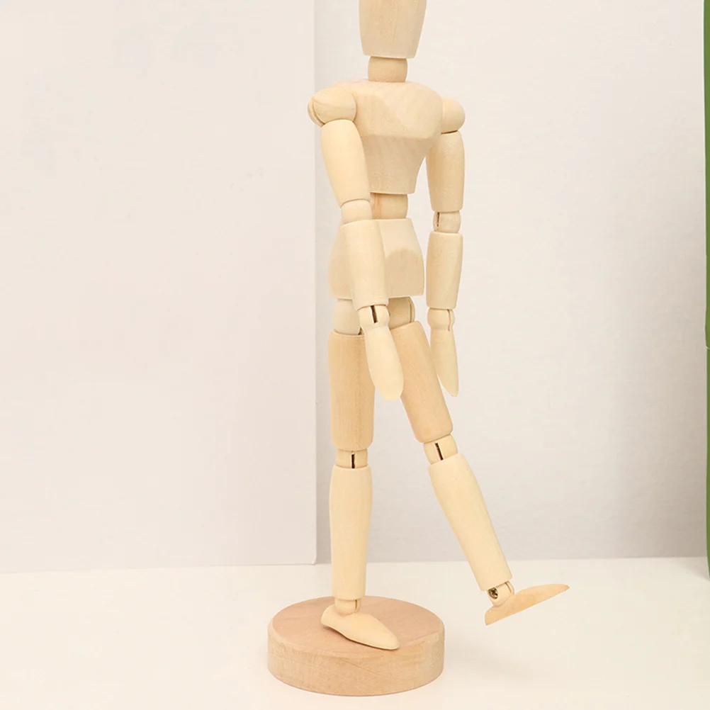 2pcs Unfinished Mannequin Diy Craft Kits Painting Wooden Figure For Kids Art Projects Decorative Wooden Ornaments