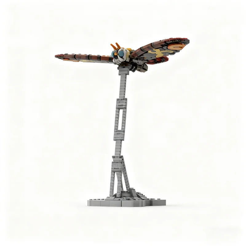 1445 قطعة MOC Mothra Queen الوحوش نموذج اللبنات ألعاب البناء الإبداعية لتقوم بها بنفسك التعليم هدية الكريسماس فكرة