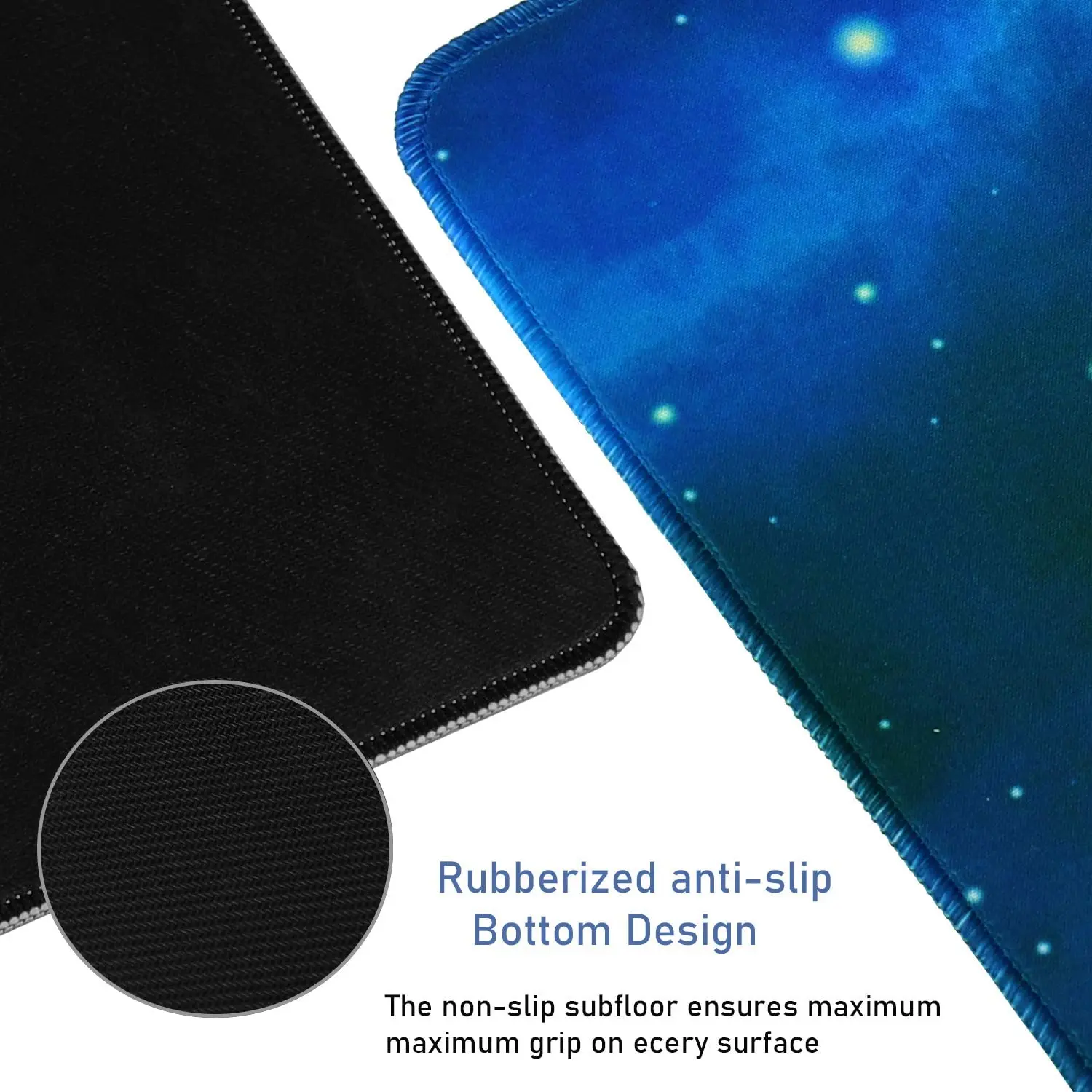 Extended Mouse Pad Gaming Mouse Pad with Nonslip Base 31.5X15.7In Heavy/Thick Comfy Waterproof Computer Keyboard Pad Mat Blue